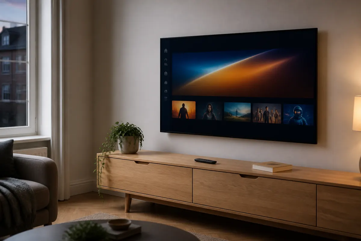 Living room TV ready for IPTVTune setup